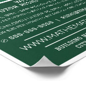 Mathematisch alkboard, Wiskunde klassen Adverteren Poster (Hoek)