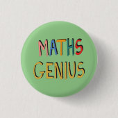Mathematisch genius pin badge ronde button 3,2 cm (Voorkant)