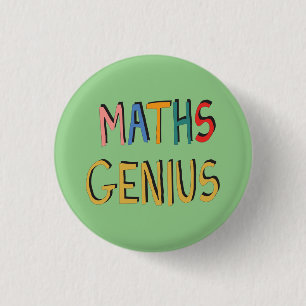 Mathematisch genius pin badge ronde button 3,2 cm