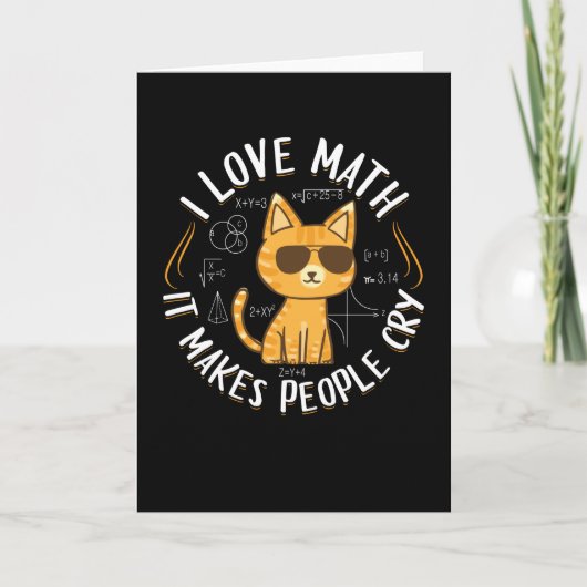 Mathematisch | Ik hou van wiskunde | Wiskundige ca Kaart (Voorkant)