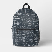 Mathematische geometrie, Formule Patroon, zwart Bedrukte Rugzak (Voorkant)