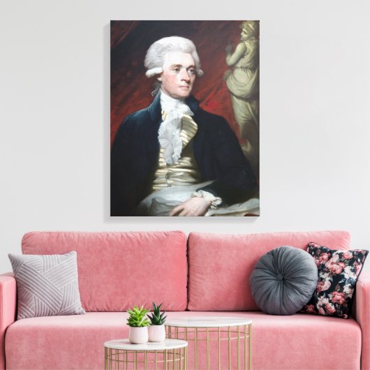 Mather Brown Portret van Thomas Jefferson Canvas Afdruk (Insitu (Woonkamer))