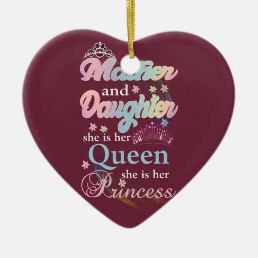 Mather en dochter is haar koningin. keramisch ornament (Voorkant)