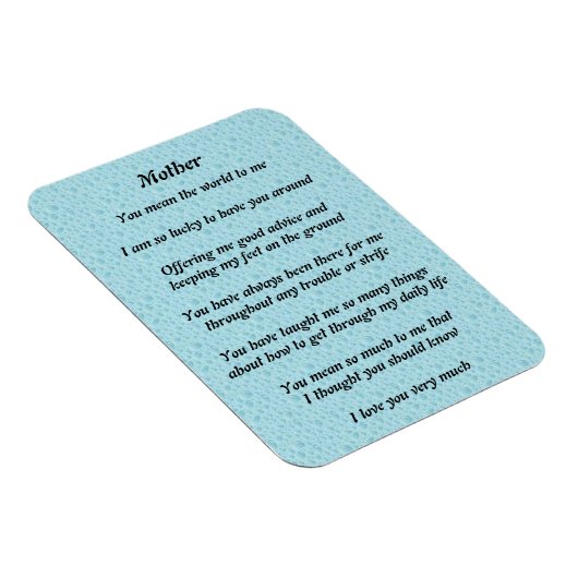Mathers Poem Magnet (Côté Droit)