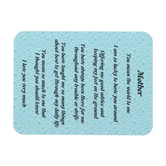 Mathers Poem Magnet (Horizontal)