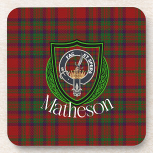 Matheson Schotse Clan Tartan & Wapen Bier Onderzetter