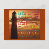 Mathew 5:14-16 vuurtoren 2 briefkaart (Voorkant)