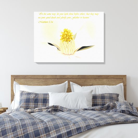 Mathew 5:16 Inspirerend Canvas Afdruk (Insitu (Slaapkamer))