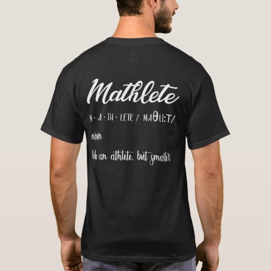 Mathlete Definition Wiskunde Nerd Geek T-shirt (Achterkant)