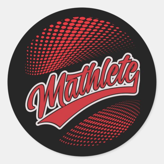 Mathlete Ronde Sticker (Voorkant)