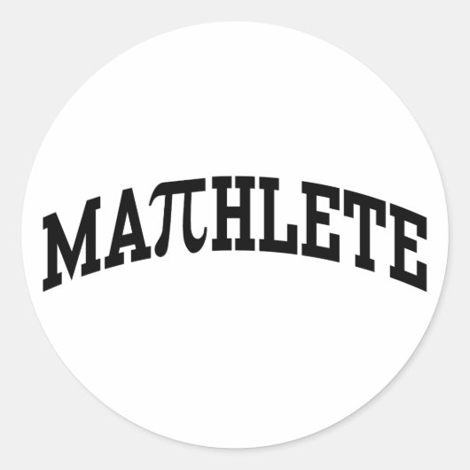 Mathlete Ronde Sticker (Voorkant)