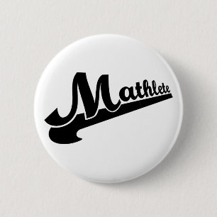 Mathlete slogan voor wiskunde liefhebbers ronde button 5,7 cm