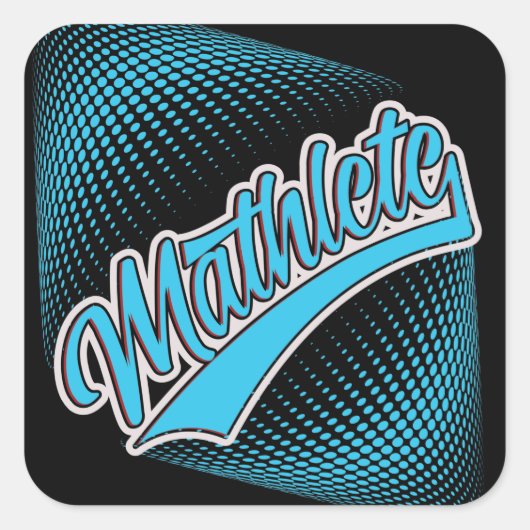 Mathlete Vierkante Sticker (Voorkant)