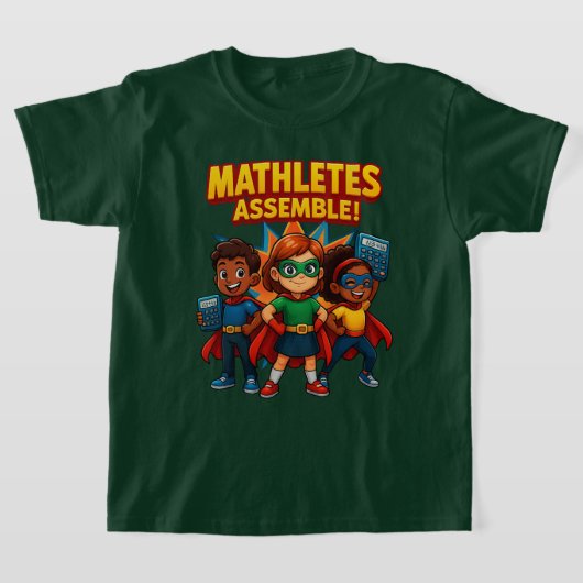 Mathletes Assemble Superhero School T-shirt (Laagn)