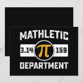 Mathletic Department PI Day Wiskunde Vintage Kaart (Voorkant / Achterkant)