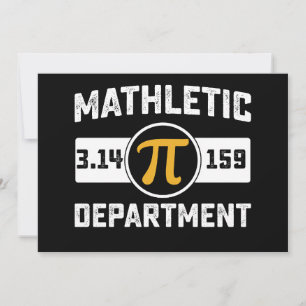 Mathletic Department PI Day Wiskunde Vintage Kaart