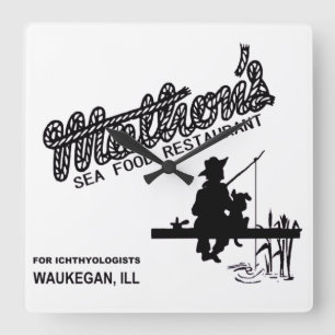 Mathons Zee Food Restaurant, Waukegan, Illinois Vierkante Klok