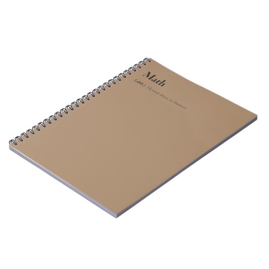 Maths carnet (Côté gauche)