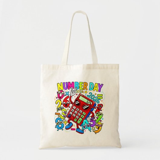 Maths Number Day Tote Bag for School (Devant)