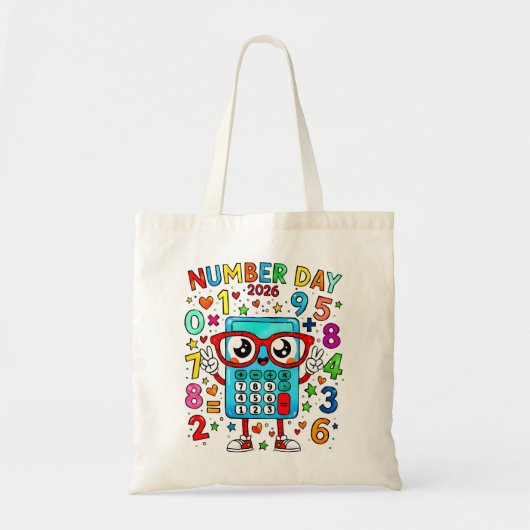 Maths Number Day Tote Bag for School (Devant)