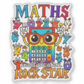 Maths Rock Star Cute Math Sticker for Kids (Devant)