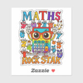 Maths Rock Star Cute Math Sticker for Kids (Feuille)