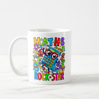 Maths Rock Star Mug | Number Day Teacher Gift Koffiemok