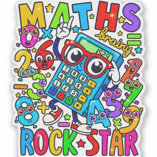 Maths Rock Star Sticker for Kids UK (Devant)
