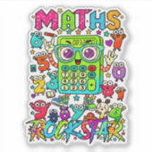 Maths Rockstar Cute Numbers Sticker for Kids (Devant)