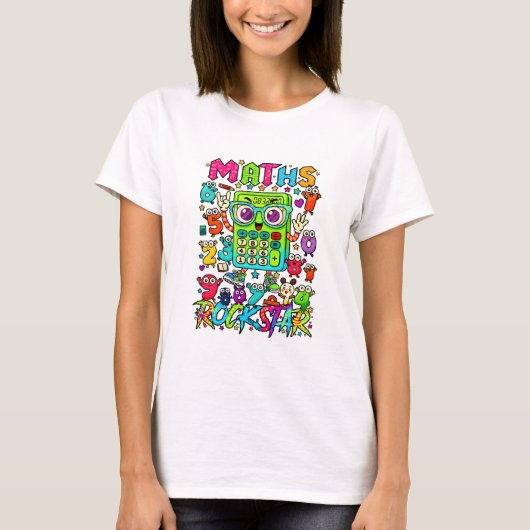 Maths Rockstar T Shirt for Teachers and Schools (Voorkant)
