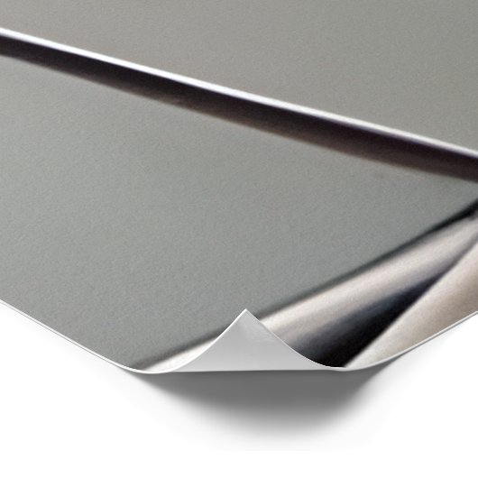 Matig Abstract Lineaal goudgrijs Poster (Hoek)