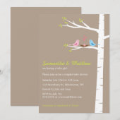 Matig Baby shower van vogelparen Kaart (Voorkant / Achterkant)