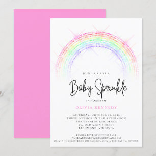 Matig Baby shower voor mousserende regenboog-Baby Kaart