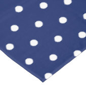 Matig blauw-witte polakpunctie tafelkleed (Gekanteld)