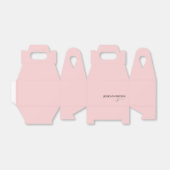 Matig Blush Pink Girly Simple Script-monogram Bedankdoosjes (Uitgevouwen)