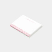Matig Blush Pink White Chevron Girly Script Post-it® Notes (Schuin)