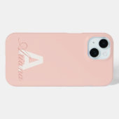 Matig Blush Roze feministisch script gegrammeerd Case-Mate iPhone Case (Achterkant (horizontaal))
