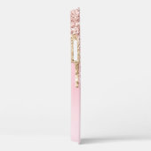 Matig Blush Roze Roze Glitter Drivers Monogram Case-Mate iPhone Case (Achterkant / Rechts)
