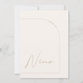 Matig Boho Minimale Arch Tabel Nine Tabelnummer Kaart (Achterkant)