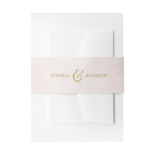 Matig bruin roos gouden bruiloft uitnodigingen wikkel (Voorkant Voorbeeld)