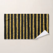 Matig chemisch elegant zwart en           goudbad  bad handdoek (Handdoek)