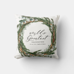 Matig chic elegant leafy wreatfoto grootmoeder kussen