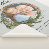 Matig chic elegant leafy wreatfoto moeder sherpa deken (3/4)