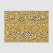 Matig chic gold cheetah printpatroon monogram tissuepapier (Voorkant)