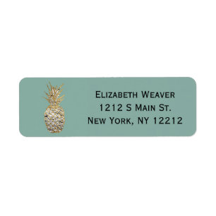 Matig Chic Marble Gold Pineappelfruit Etiket