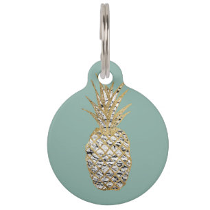 Matig Chic Marble Gold Pineappelfruit Huisdierpenning