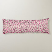 Matig chic roze cheetah printpatroon monogram lichaamskussen (Achterkant)