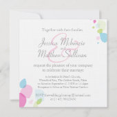 Matig confetti flower — uitnodiging voor een vierk (Achterkant)