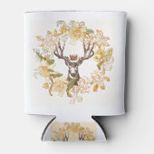 Matig Deer Rustic Roze bloem Blikjeskoeler (Voorkant)