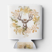 Matig Deer Rustic Roze bloem Blikjeskoeler (Achterkant)